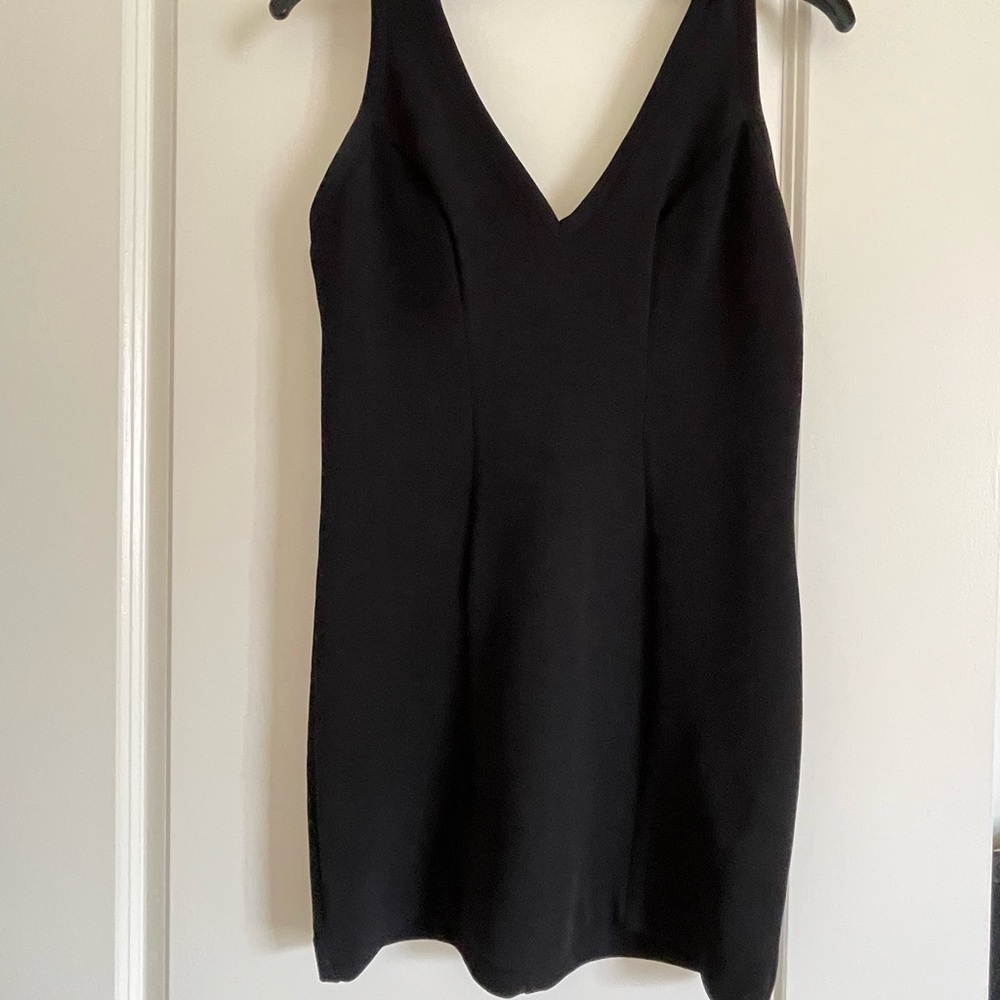 Moda International Black V-Neck Mini Dress